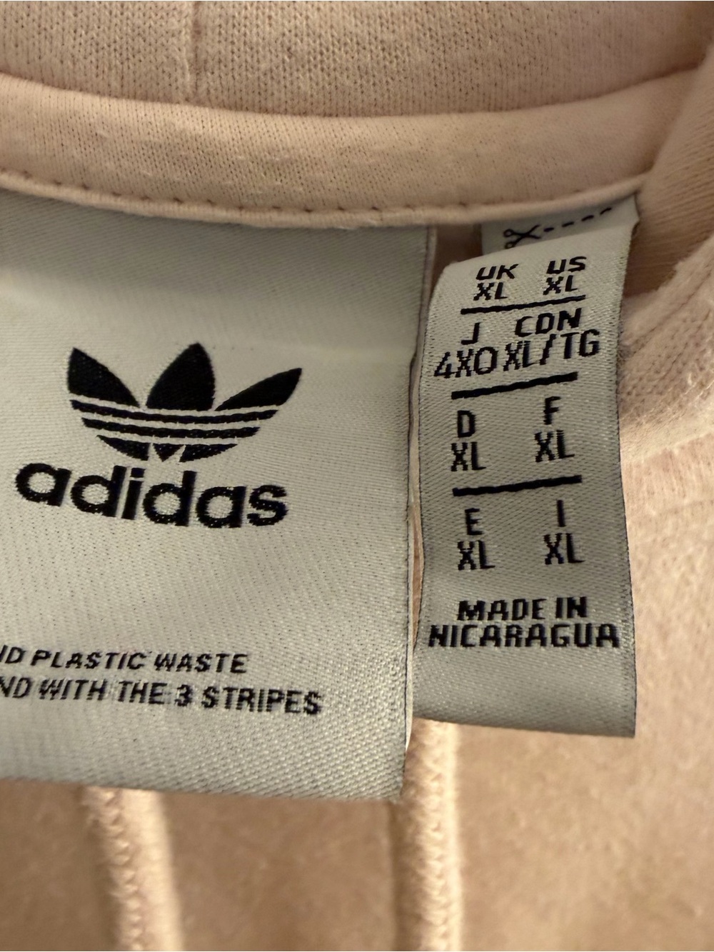 adidas Light Pink Trefoil Tag Hoodie - Picture 3 of 4